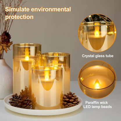 LED Acrylic Flameless Candles – LED Candles with Remote & Timer 4