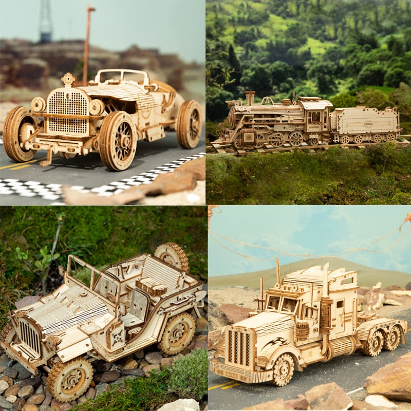 Super Wooden Mechanical Model Puzzle 4