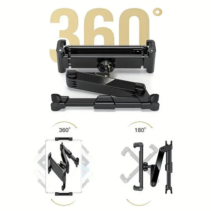 Telescopic 360° Rotating Car Headrest Phone & Tablet Holder 4