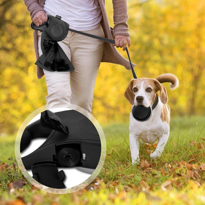All-in-One Dog Leash with Water Bottle & Bowl – Multi-Function Portable Travel Leash for Pets 4
