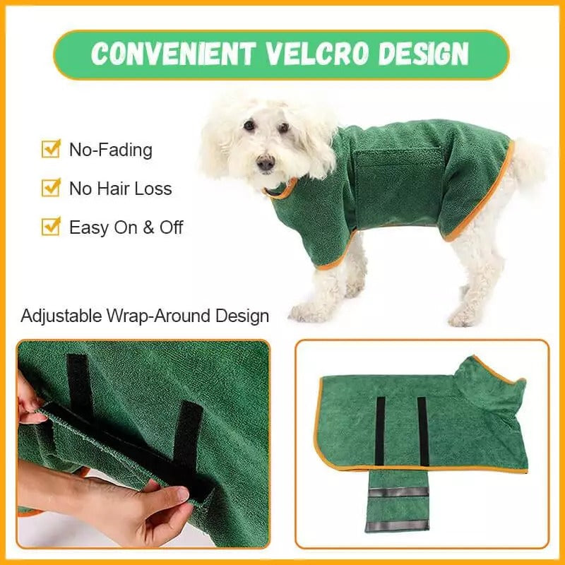 Super Absorbent Pet Bathrobe-M 4