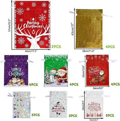 Drawstring Christmas Gift Bags-15PCS 4
