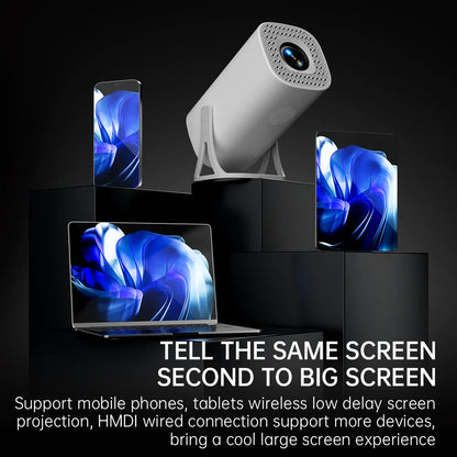 4K Smart Projector with 2 Gamepads – Android 11, WiFi 6, Bluetooth, Portable Home Theater & Gaming (30,000+ Games) 4
