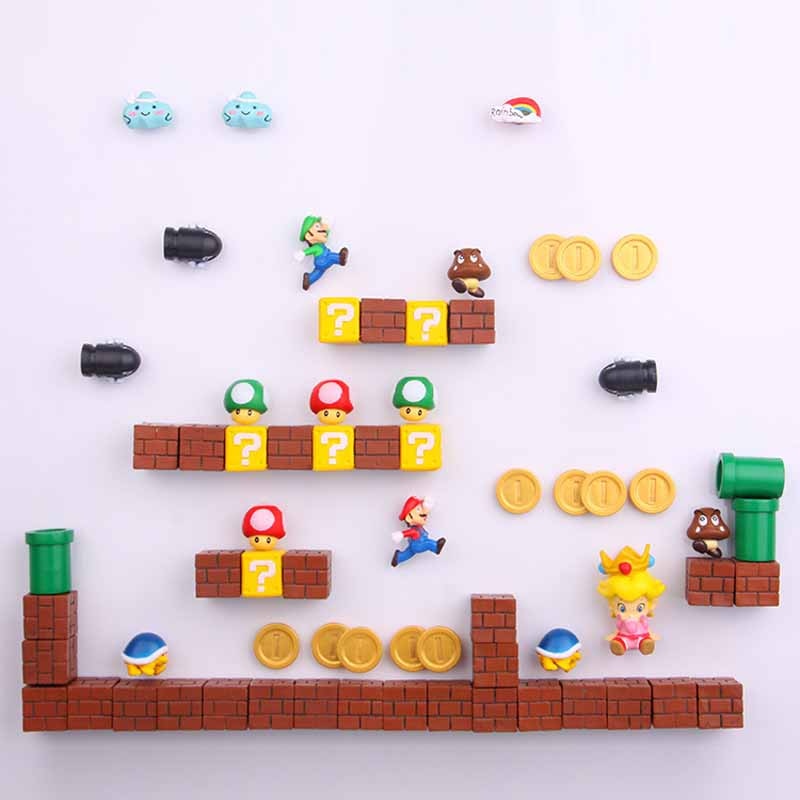 3D Super Mario Resin Fridge Magnets 14PCS 4