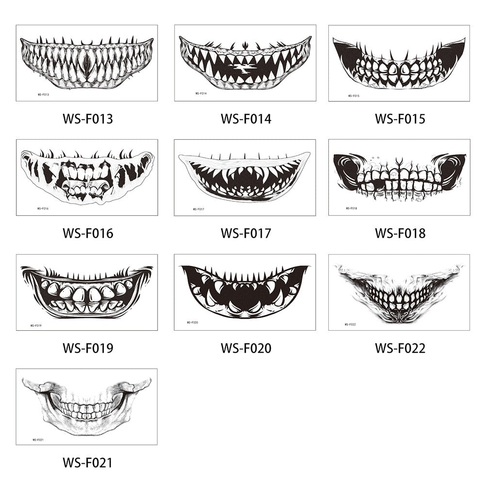 Halloween Prank Makeup Temporary Tattoo-10PCS 4