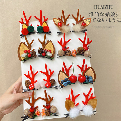Christmas Girl's Antlers Hairpin 4
