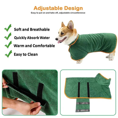 Super Absorbent Pet Microfiber Bathrobe 4