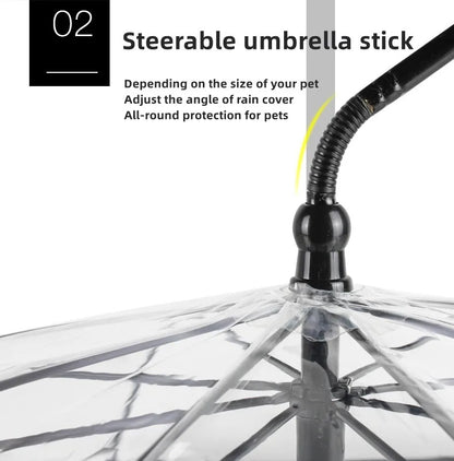 PawShield Transparent Dog Umbrella Leash 4
