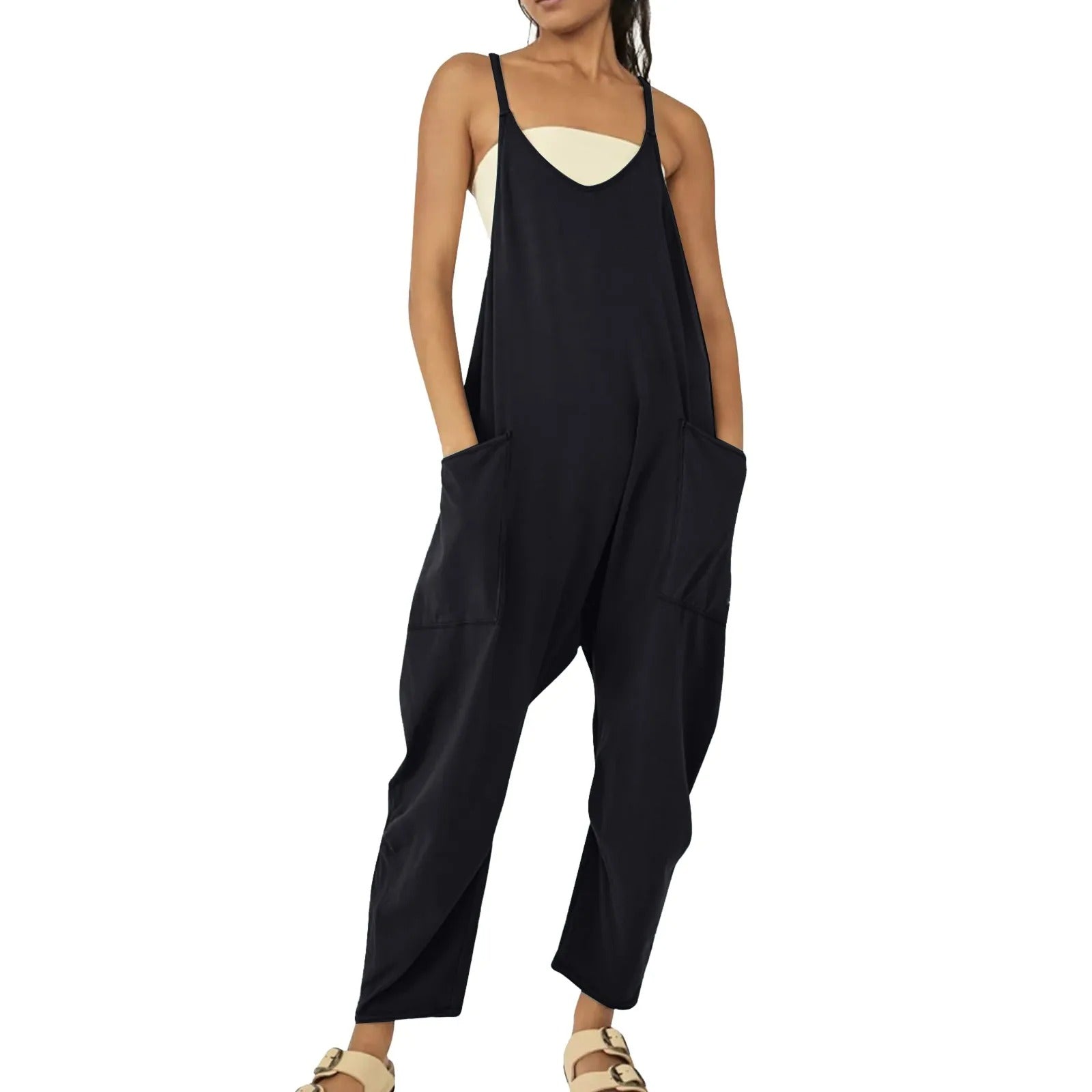 Wide Leg Jumpsuit with Pockets 4