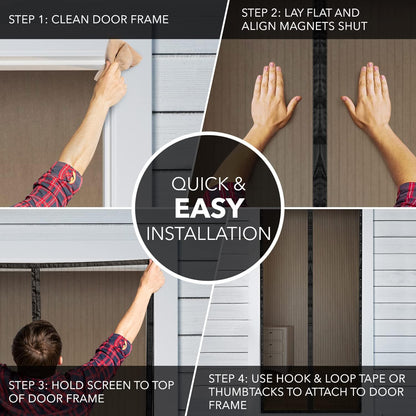 Anti Mosquito Magnetic Self Closing Mesh Screen Door 4