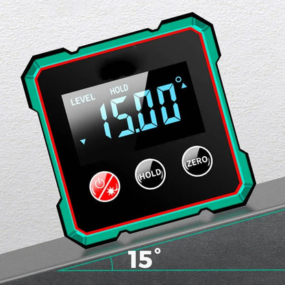 4-Side Magnetic Digital Angle Gauge with Laser 4