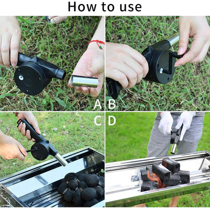 Manual Air fan for Charcoal BBQ 4