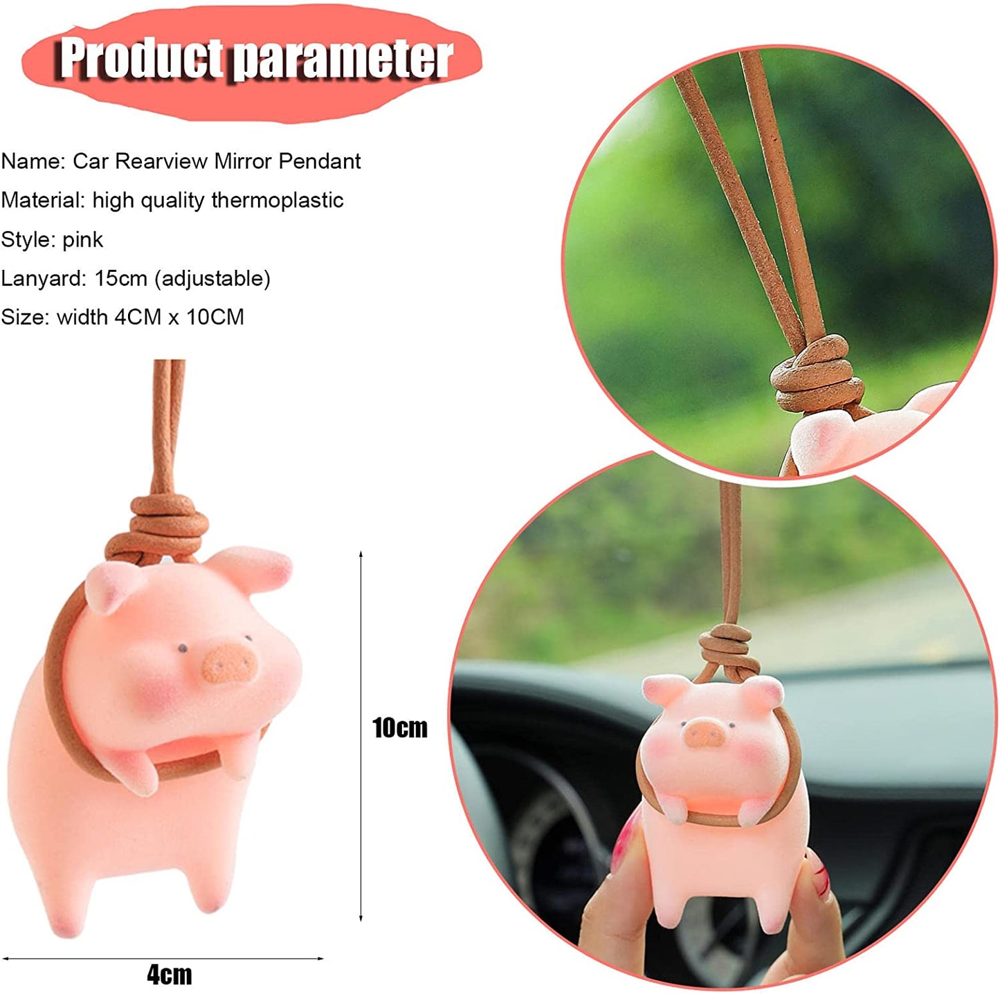 Lucky Piglet Car Pendant 4
