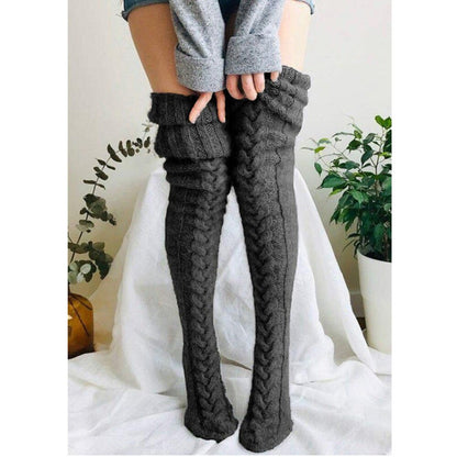 Cable Knit Stockings Women 4