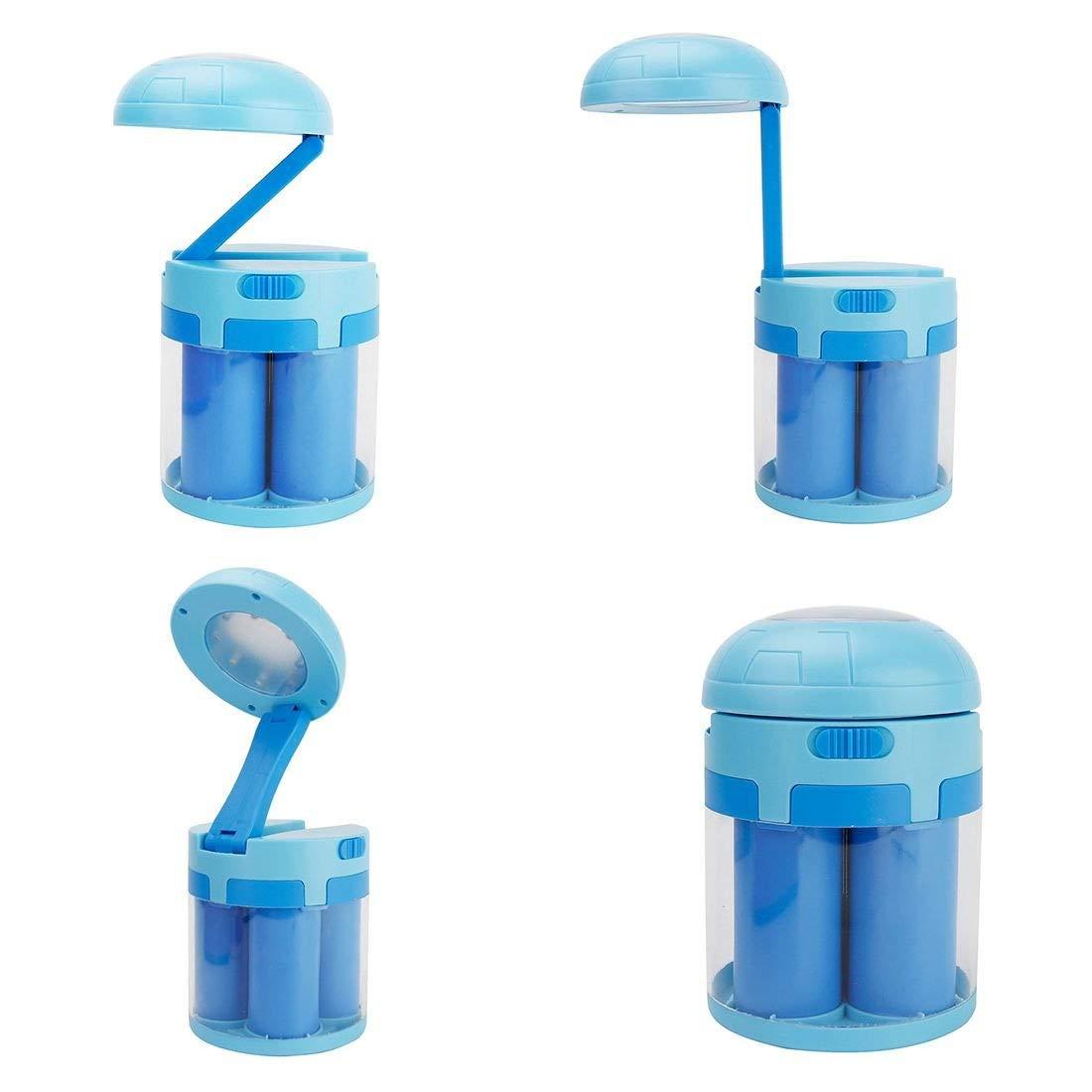 LED Salt Water Chemical Powered Night Light Portable Desk Lamp – Blue 4