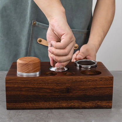 Walnut Coffee Tamper Barista Station 4