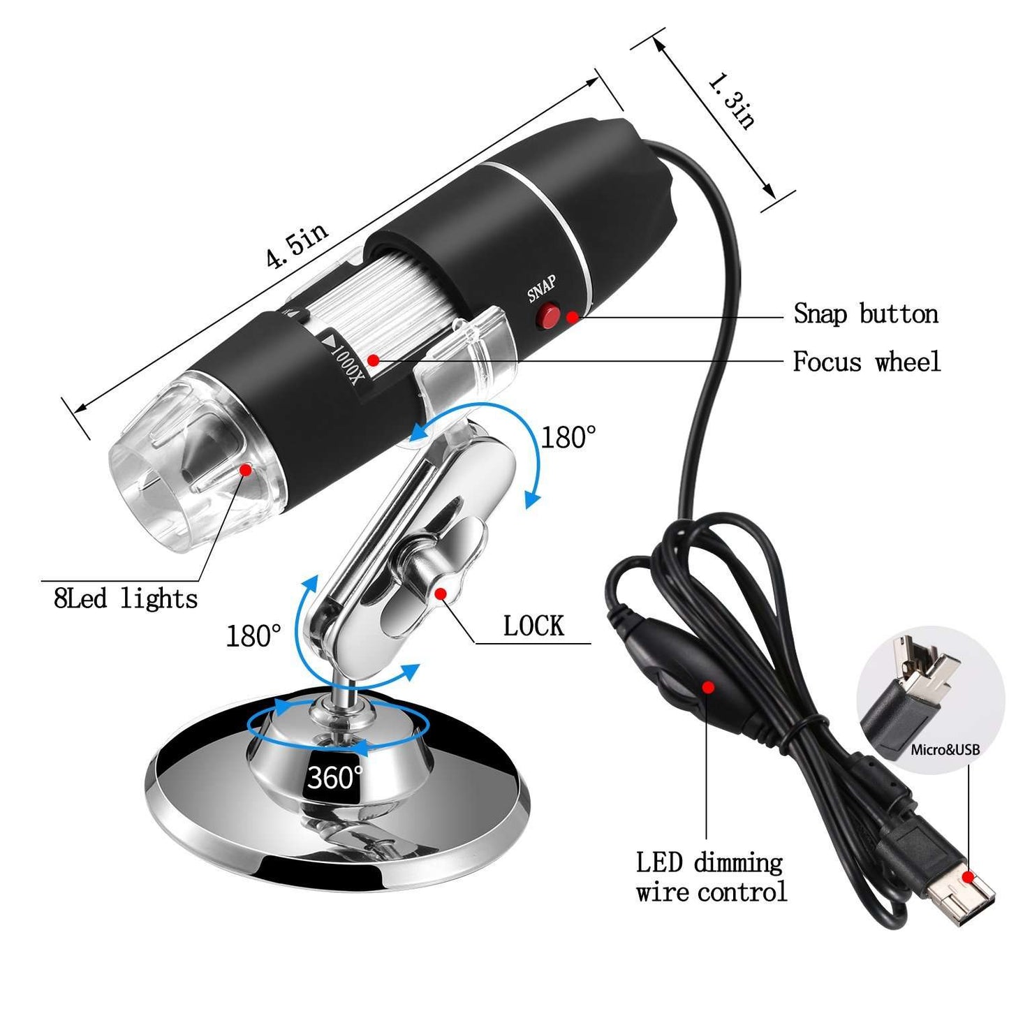 1000x Zoom USB Microscope Camera 4