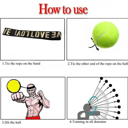 Boxing Reflex Ball Headband 4