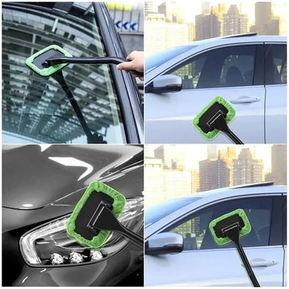 Ergonomic Handled Microfiber Car Window Cleaner 4