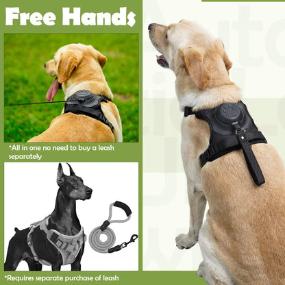 Dog Harness and Retractable Leash Set All-in-One 4