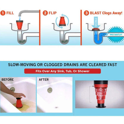 Sink Blaster Drain Unclogging Tool 4
