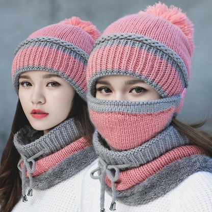 Beanie Hat with Scarf and Mask 4