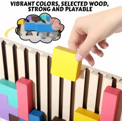 Montessori Wooden Tetris - Educational Fun Toy 4