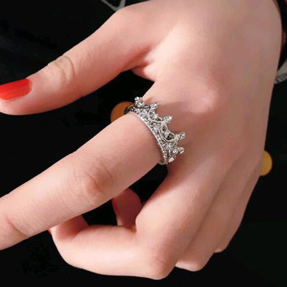 Vintage Queen Crown Birthstone Ring 4