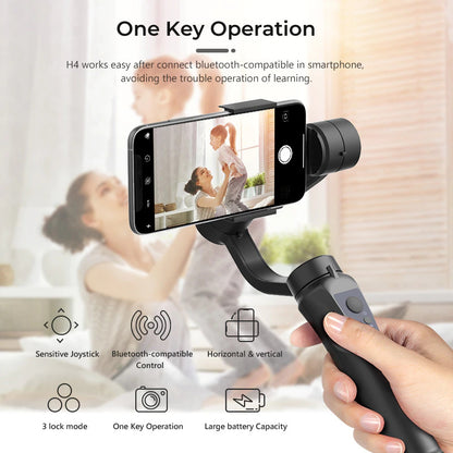 3D SMART BLUETOOTH HANDHELD SMOOTH GIMBAL - With Stabilizer 4