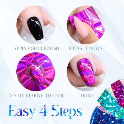 Reflective Mosaic Nail Art Transfer Foils 4