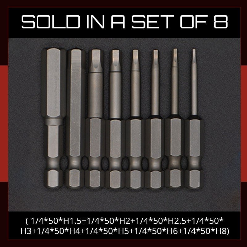 8pcs Magnetic Hexagon S2 Steel Bits 4