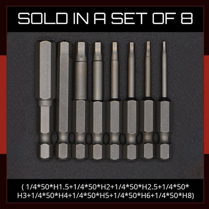 8pcs Magnetic Hexagon S2 Steel Bits 4