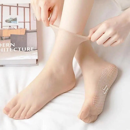 Women's Invisible Crystal Silk Socks (5Pair) 4