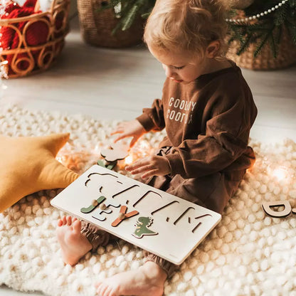 Personalized Wooden Animal Custom Name Puzzle 3