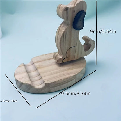 Dog Wooden Phone Stand 4