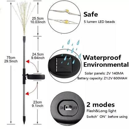 Waterproof  Solar Garden Fireworks Lamp 2