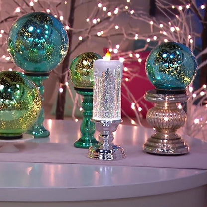 LED Christmas Candles With Pedestal 4