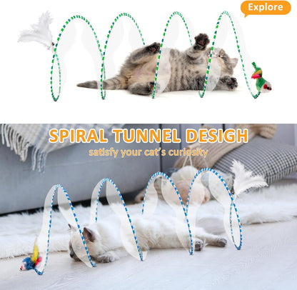 Self-play Cat Hunting Spiral Tunnel Toy 4