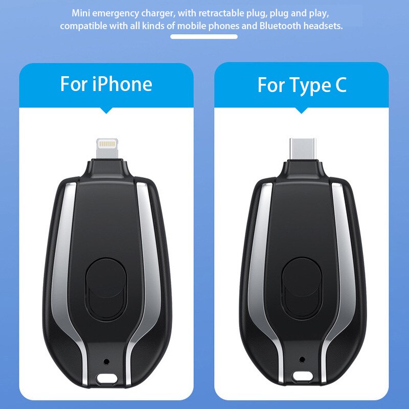 Portable Mini Keychain Power Bank 4