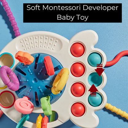 UFO Shaped Montessori Sensory Development Baby Teething Toy 4