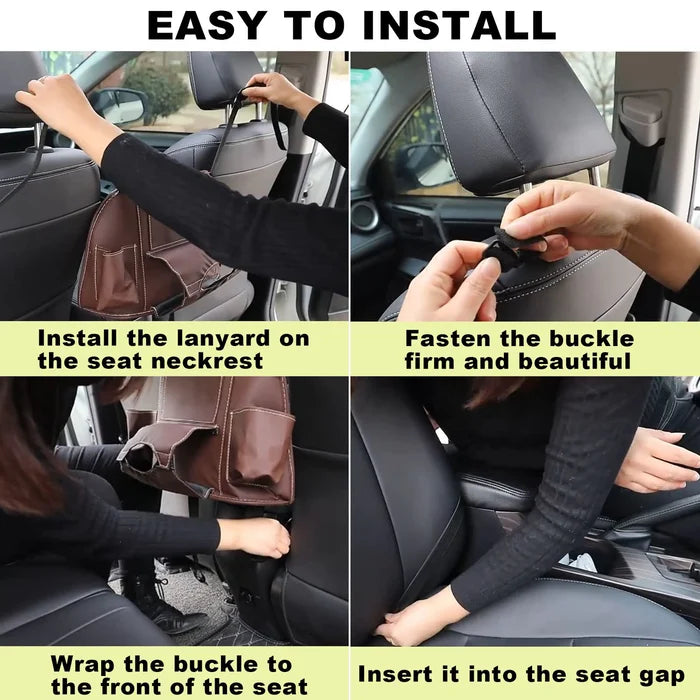 Car Multi Pocket Storage Organizer With Handbag Holder 4