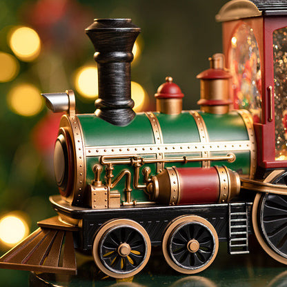 Christmas Gift Christmas Eve Music Box Train Music Box Crystal Ball Ornaments 4