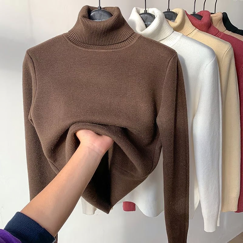 Winter Fleece Thick Knitted Bottoming Shirt 4