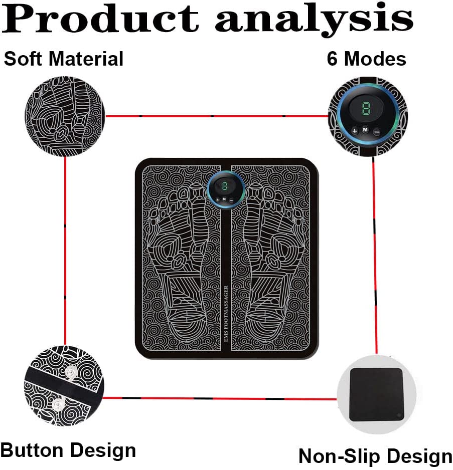 EMS Acupoints Stimulator Massage Foot Mat 4