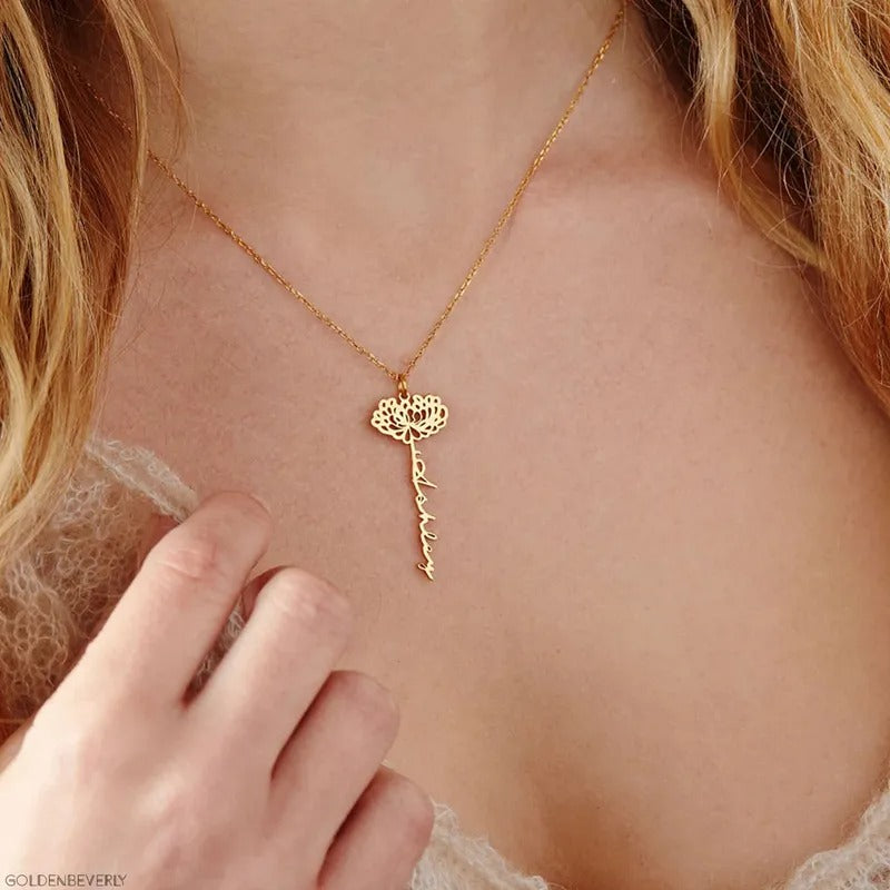 Flower Name Necklace 4