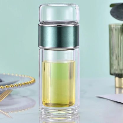 Double Wall Glass Separation Tea Infuser Bottle 4