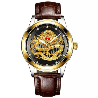 Embossed Golden Dragon Watch 4