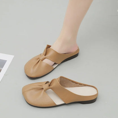 Cut Out Design Flat Mules 4