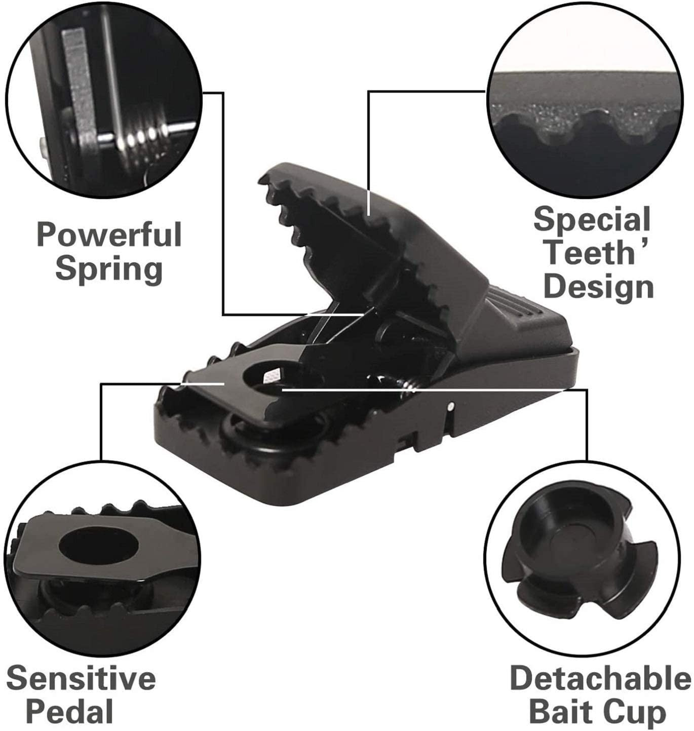 Highly Sensitive Reusable Mouse Trap 6/Pcs 4