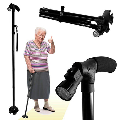 Multi-Function LED Folding Walking Stick 4